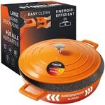 STONELINE Cocotte Br&auml;ter Induktion mit Deckel 28 cm, 4,2 L, Topf Antihaft