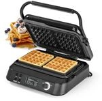 N8WERK Premium Waffeleisen f&uuml;r Belgische Waffeln | Starke 1.600 Watt, doppelte