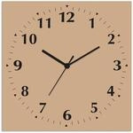 ARTLAND Wanddeko Wanduhr ohne Tickger&auml;usche Alu Quarzuhr 30x30 cm Quadratisch