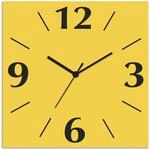 ARTLAND Wanddeko Wanduhr ohne Tickger&auml;usche Alu Quarzuhr 30x30 cm Quadratisch