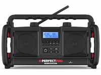 PerfectPro Baustellenradio Workstation, DAB+, Bluetooth und UKW-Empfang, Radio...