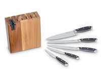 ECHTWERK Messerblock/ Küchenmesser-Set aus Akazienholz mit rutschhemmenden