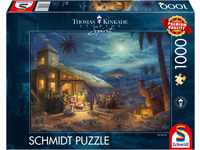 Schmidt Spiele 59676 Thomas Kinkade Tier, Spirit, Jesu Geburt, 1.000 Teile Puzzle,