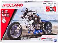 MECCANO 6036044 Spielzeug-5 Model Motorcycle Set, 174 Pezzi