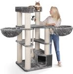 HAPPYPET Kratzbaum f&uuml;r gro&szlig;e Katzen 'Oscar' - 161 cm Premium Katzenbaum stabil 47