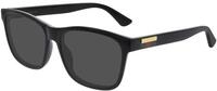 GUCCI Mens GG0746S Sunglasses, Black-Black-Grey, 57