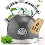 ProfiCook&reg; Retro Wasserkocher 1,7L im stilvollen Vintage-Design - mit massivem