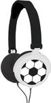 Lexibook, Fu&szlig;ball, Stereo-Kopfh&ouml;rer, schwarz/wei&szlig;, HP015FO