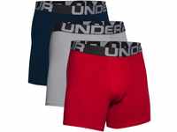 Under Armour Herren Charged Cotton 6in (3er Pack) Boxer - Rot - XXXL