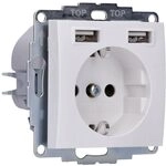Berker Steckdose SCHUKO/USB 48038989 S.1, polarwei&szlig; gl. S.1 Steckdose 4011334510611