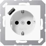Jung A1520-18AWW SCHUKO-Steckdose mit USB Typ A (max. 3A) Quick Charge mit...
