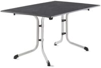 SIEGER Boulevard-Klapptisch mit vivodur-Dekorplatte, 140x90 cm, Graphit,