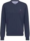 FYNCH-HATTON Pullover aus Baumwolle mit V-Ausschnitt Night/XXL