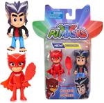 Simba 109402418 - PJ Masks Figuren Set Eulette+Heuler, Staffel 3, beweglich, 8cm, ab