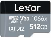Lexar Professional 1066x Micro SD Karte 512GB, Speicherkarte microSDXC UHS-I SILVER