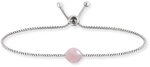 Engelsrufer Damen Armband aus Sterling Silber und Rosenquarz Kraftstein Anh&auml;nger,