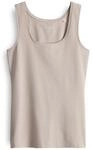 OPUS Damen Top | Tanktop IMILIA Slim aus BCI Cotton Mix beige, 44