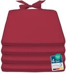 Beautissu Pia 4er Set Stuhlkissen 40x45 cm - Sitzkissen Outdoor Gartenstuhlkissen,