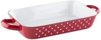 Riess, 0049-077, Bratpfanne 26x17cm, P&Uuml;NKTCHEN ROT, Emaille, Vol. (rec.): 1,4...
