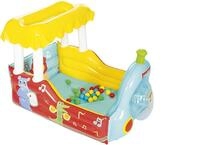 Bestway Fisher-Price aufblasbare Dampflok mit B&auml;llebad inklusive 25 bunten