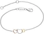 Engelsrufer Damen Armband mit Tricolor Herz-Anh&auml;nger, Sterling Silber, Gold und