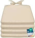 Beautissu Pia 4er Set Stuhlkissen 40x45 cm - Sitzkissen Outdoor...