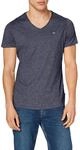 Tommy Jeans Herren TJM SLIM JASPE V NECK T-Shirt, Marineblau (Twilight Navy), S