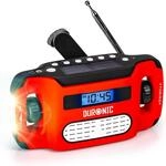 Duronic Apex Radio AM/FM, Mit Radiowecker und Taschenlampe, Aufladbar