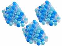 KNORRTOYS.COM 56773 ca. Ø6 cm-300 Balls/Soft Blue/transparent Bälleset, bunt, 6 cm