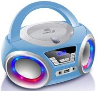 CD-Player mit LED-Beleuchtung | Kopfh&ouml;reranschluss | Tragbares Stereo-Radio 