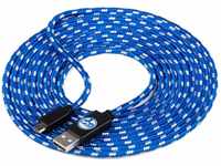 snakebyte S04 Micro USB Ladekabel 3 Meter - Offiziell lizenziertes FC Schalke 04