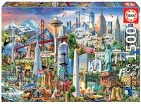 Educa - Puzzle 1500 Teile f&uuml;r Erwachsene | Wahrzeichen Amerika, 1500 Teile Puzzle