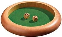 Philos 3121 - W&uuml;rfelbrett aus Holz, Buche, inklusive 2 W&uuml;rfeln aus Holz, 22 cm