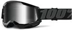 100% Motocross Brille Strata 2 Verspiegelt, Schwarz, HU-GOG-0054