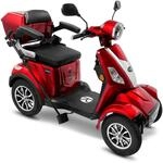 Rolektro Elektromobil E-Quad 25 V.3 Pro Rot mit Lithium-Akku - Seniorenfahrzeug...