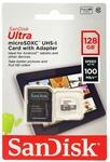 SANDISK Ultra MICROSDXC 128GB + SD Adapter 100MB/S Class 10 UHS-I - Tablet...
