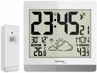 technoline WS8119 digitale Funkwanduhr mit Temperaturanzeige und Wettervorhersage