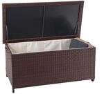 Mendler Poly-Rattan Kissenbox HWC-D88, Gartentruhe Auflagenbox Truhe Premium,