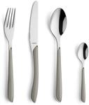 Kuppels PRISMA Besteck Set 6 Personen 24-teilig Taupe, 18/0 Edelstahl Wellenschliff