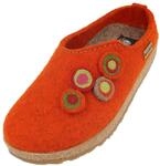 HAFLINGER Grizzly Kanon Filzpantoffel Hausschuh Filzclog Kork Rost, Gr. 36
