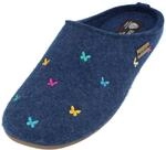HAFLINGER Everest Farfalline Filzhausschuhe mit Schmetterlingen Jeans Gr. 36