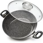 STONELINE Ceramic Servierpfanne 28 cm Hoher Rand Keramikpfanne Induktion Antihaft