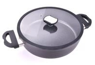 Berndes 21266 Balance Induction Enduro Bratpfanne aus Aluminium, 28 cm, Schwarz