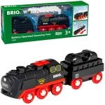 BRIO World 33884 Batterie-Dampflok mit Wassertank - Lokomotive mit echtem k&uuml;hlen