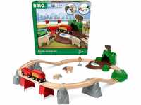 BRIO World 33988 Nordische Waldtiere Set - Zubehör für die BRIO Holzeisenbahn -