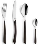 Kuppels PRISMA Besteck Set 6 Personen 24-teilig Schwarz, 18/0 Edelstahl Wellenschliff