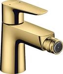 hansgrohe Talis E Einhebel-Bidetarmatur mit Zugstangen-Ablaufgarnitur, Polished Gold