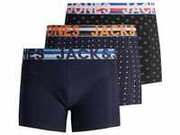 JACK & JONES Herren Unterhosen Shorts Boxershorts Trunks 3er Pack, Farbe:Mehrfarbig,