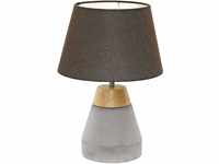 EGLO Tischlampe Tarega, 1 flammige Tischleuchte, Nachttischlampe aus Stahl, Holz,