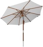anndora&reg; Sonnenschirm knickbar Gartenschirm 3 m rund Silber Grau